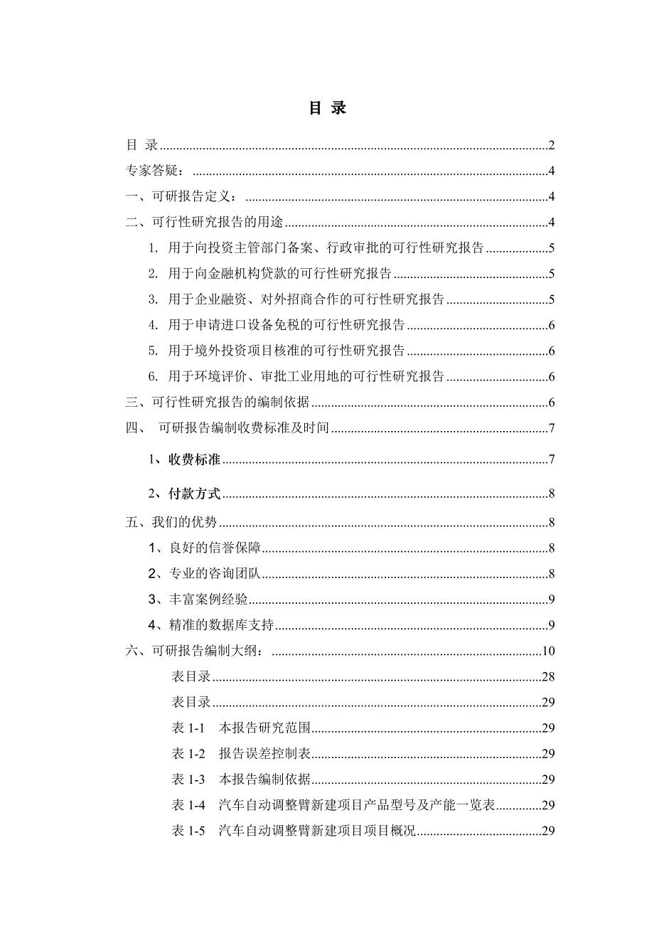 汽车自动调整臂项目可行性研究报告_第2页