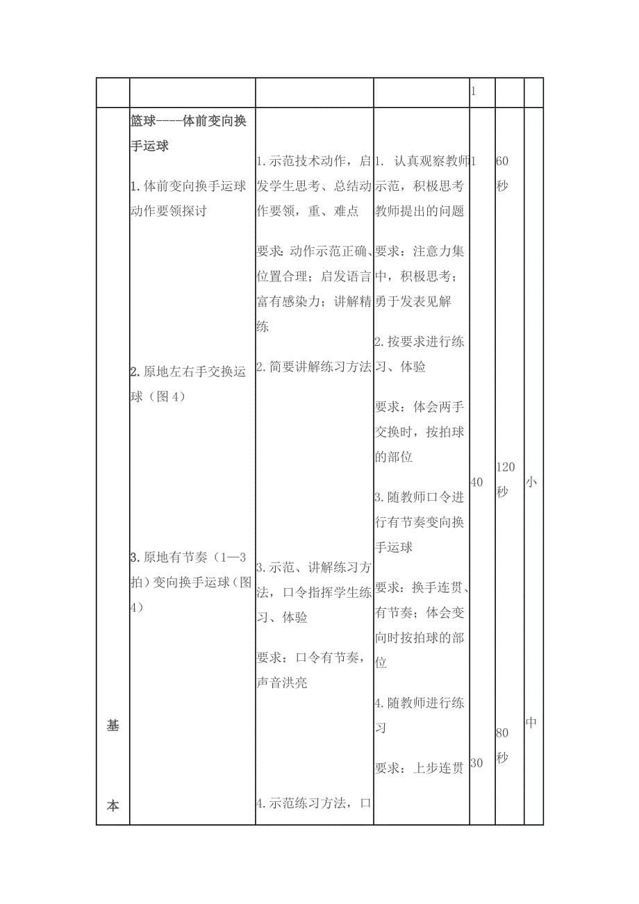 篮球-体前变向换手运球》教学设计_第5页