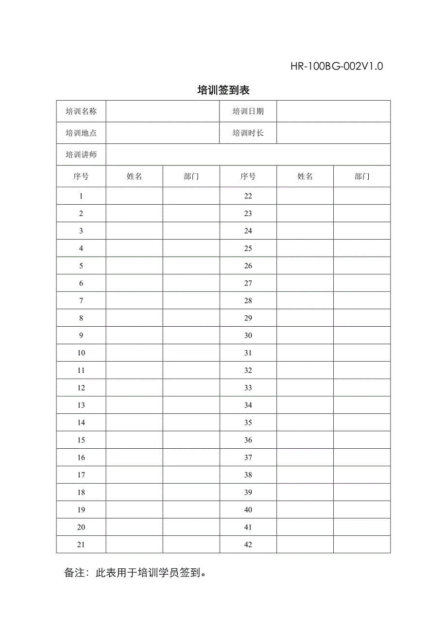 全套企业培训记录表格_第3页