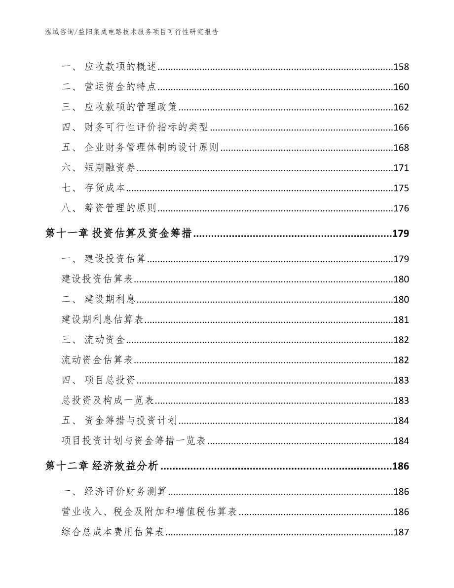 益阳集成电路技术服务项目可行性研究报告参考范文_第5页