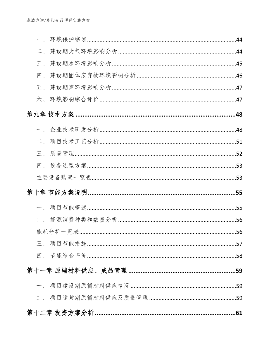 阜阳食品项目实施方案范文_第4页