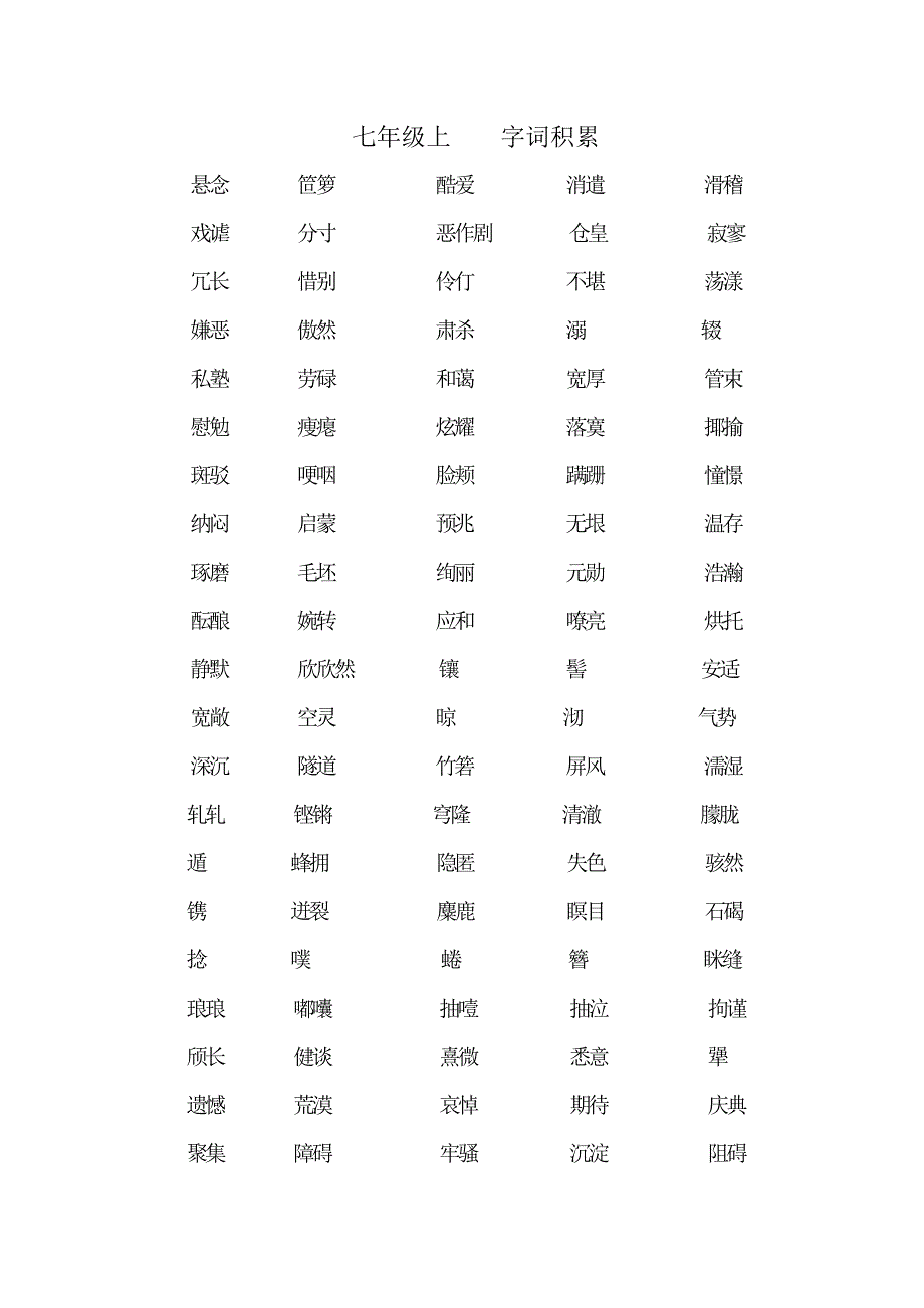 初一到初三字词积累.doc_第1页