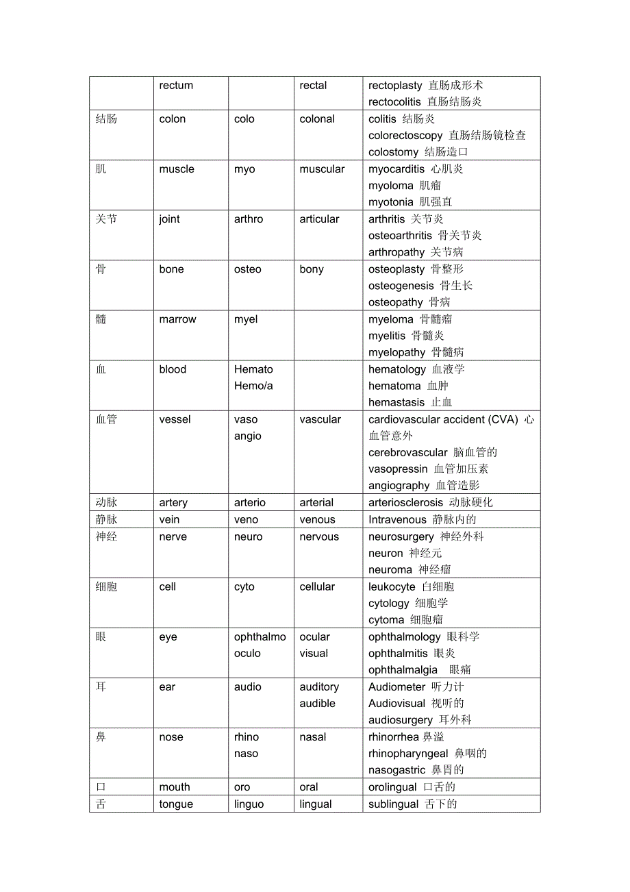 最常用医学前后缀_第2页