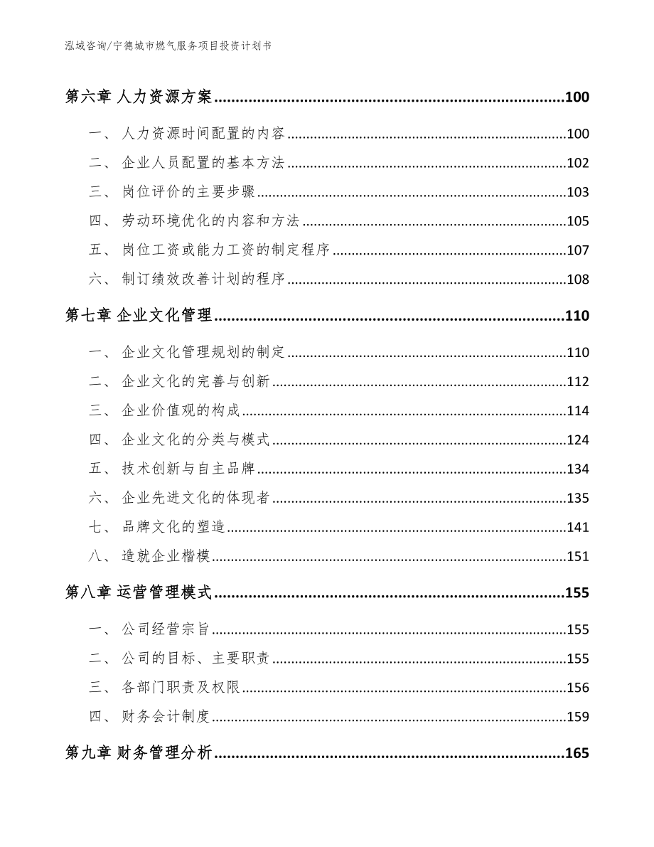 宁德城市燃气服务项目投资计划书【模板】_第3页