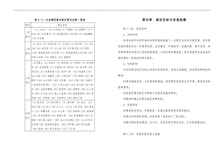 徐州市云龙湖风景名胜区总体规划文本_第5页