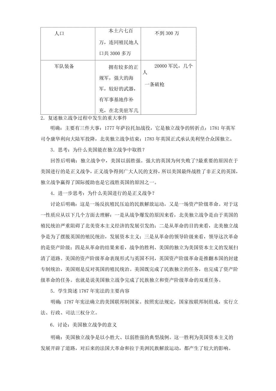 《美国的独立》教学设计_第4页