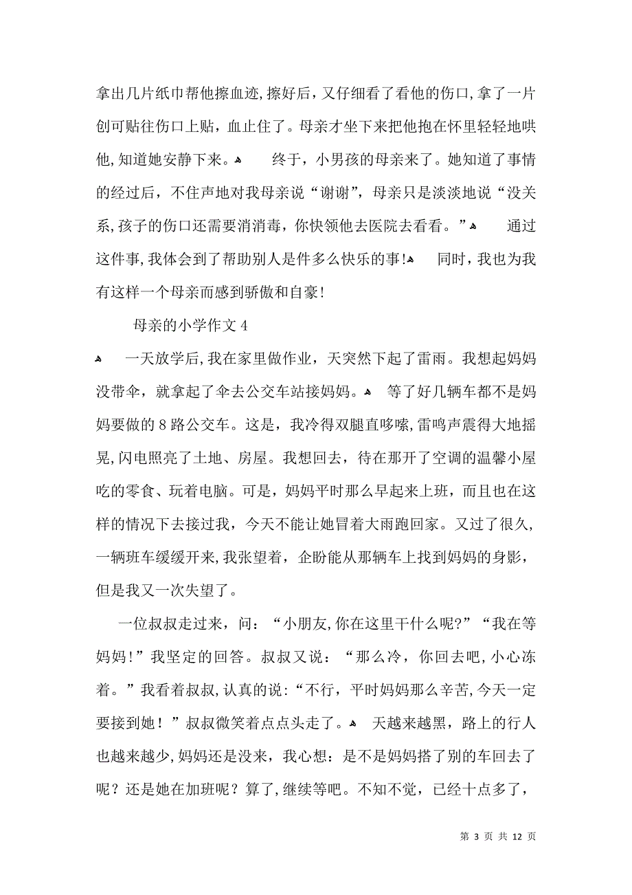 母亲的小学作文_第3页