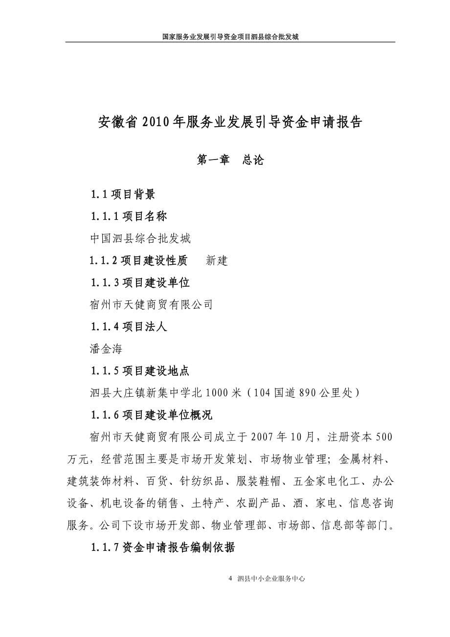 泗县综合批发城可行性研究报告.doc_第5页