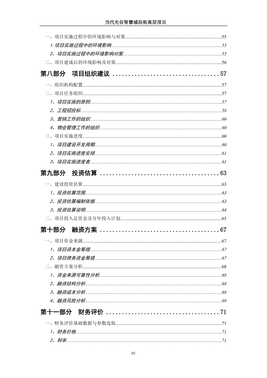 ps当代光谷智慧城沿街高层项目可行性研究报告87页_第4页