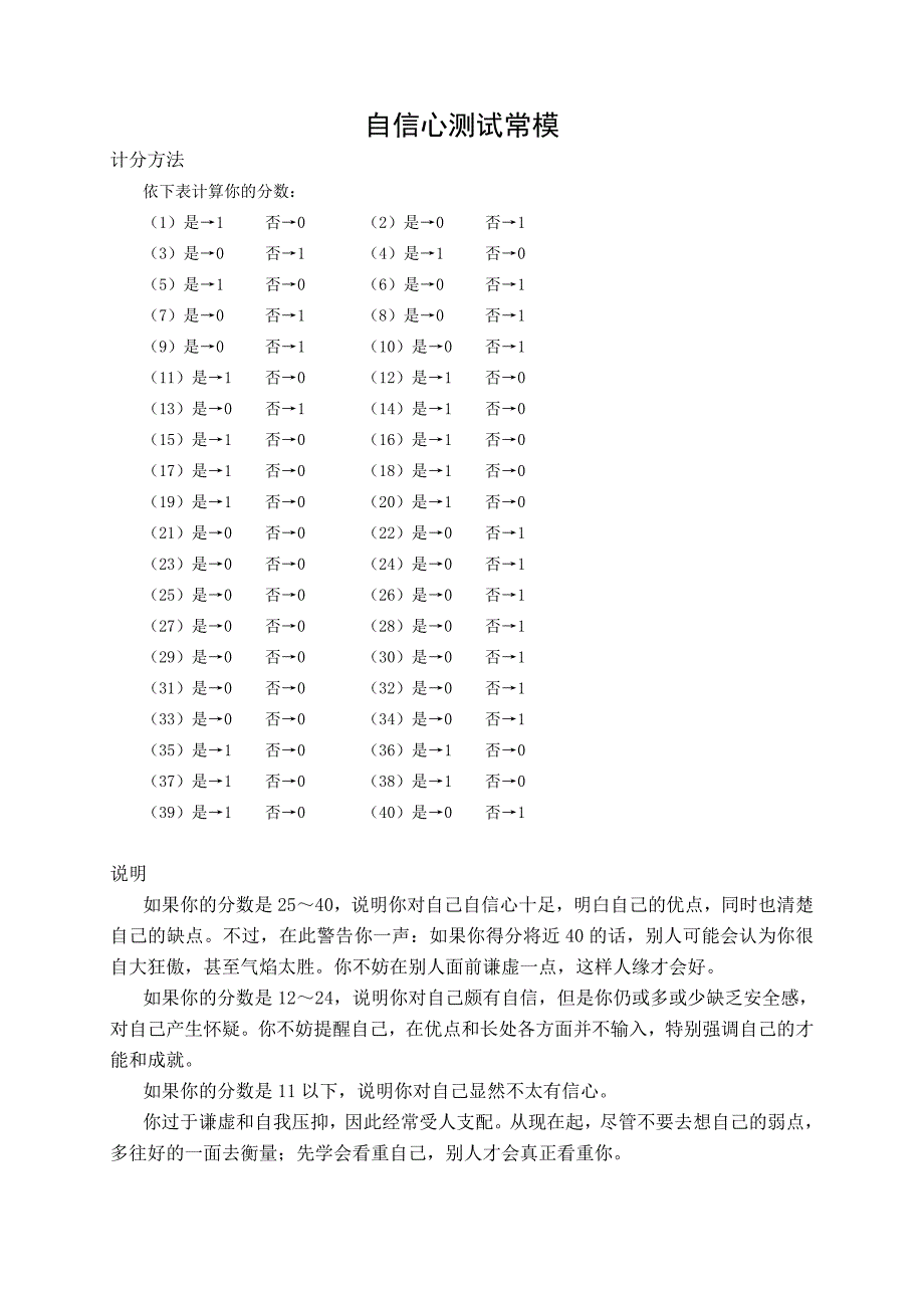 自信心测试及得分分析_第3页