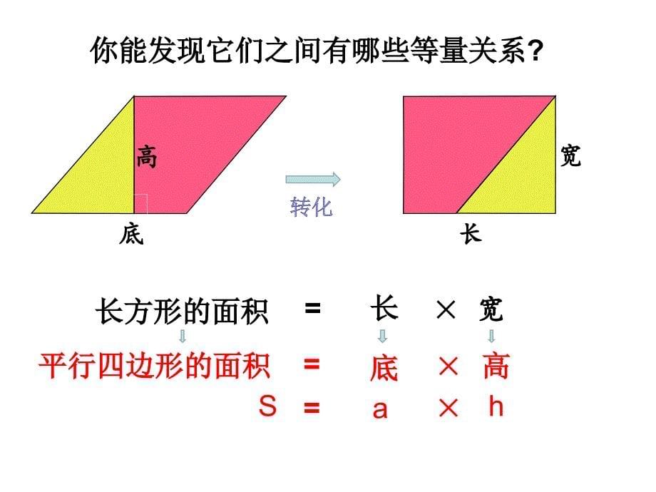 五年级上册数学课件平行四边形的面积人教版共10张PPT_第5页