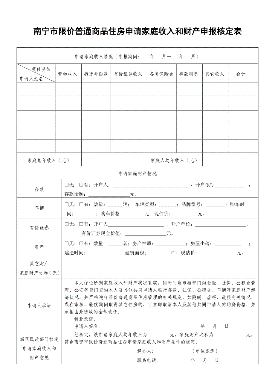 南宁市限价普通商品住房申请相关表格资料_第3页