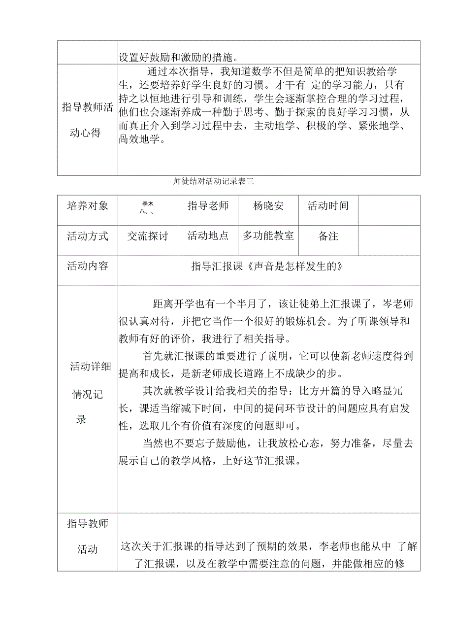 师徒结对活动记录表 徒弟_第3页