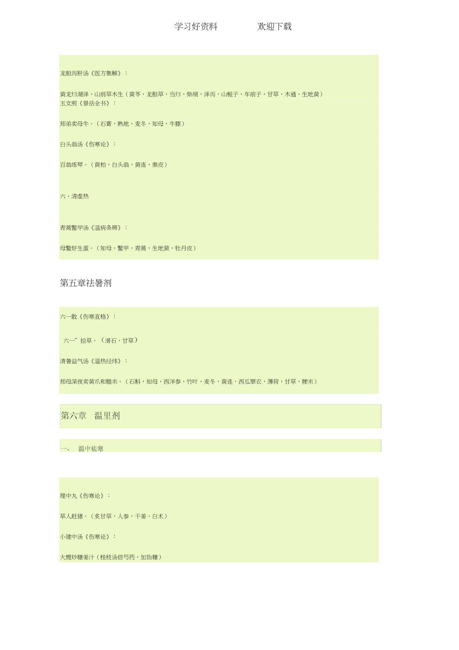 方剂学趣味方歌速记口诀(稍改版_第4页