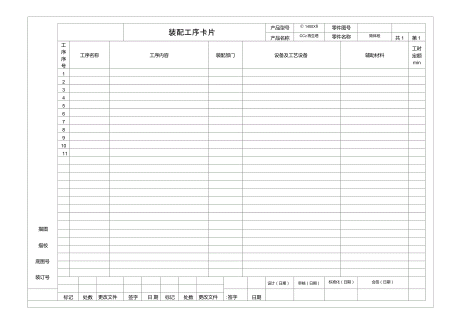 装配工艺过程卡片模板_第1页