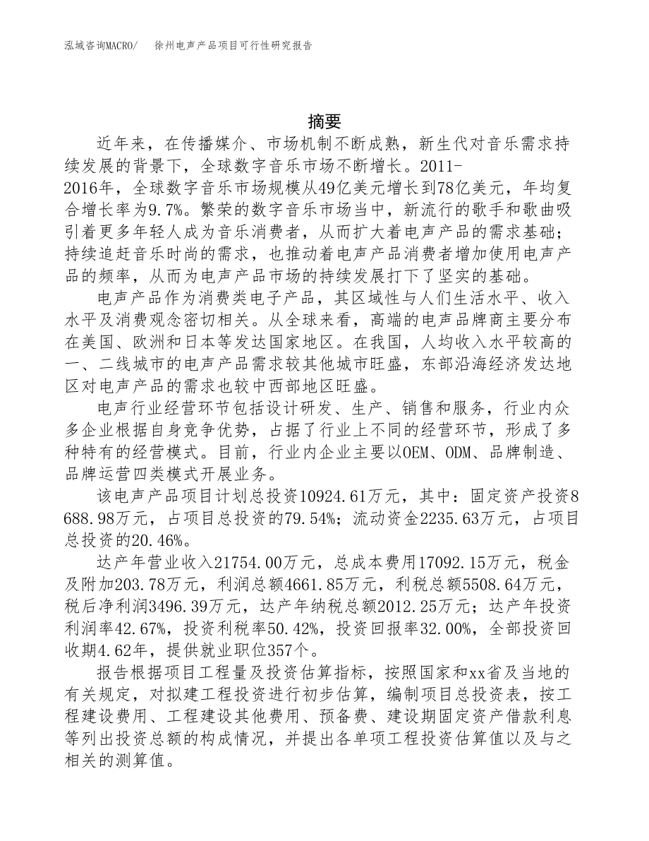 徐州电声产品项目研究报告(DOC 100页)_第2页