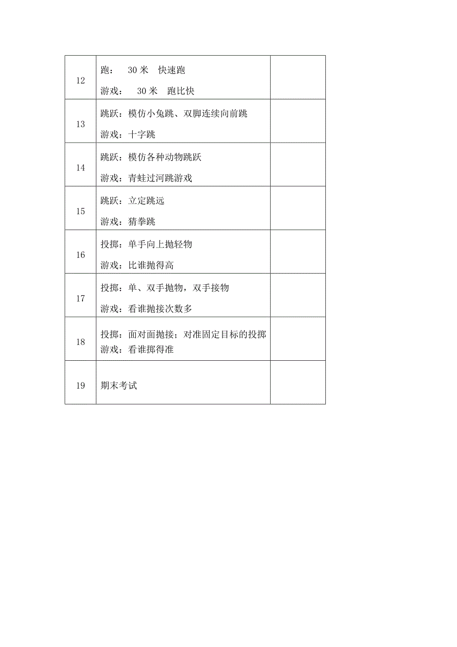 小学一年级上册体育教学计划-（最新）_第3页