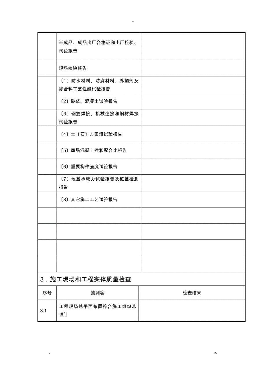 水利工程质量监督检查记录表汇总表_第5页