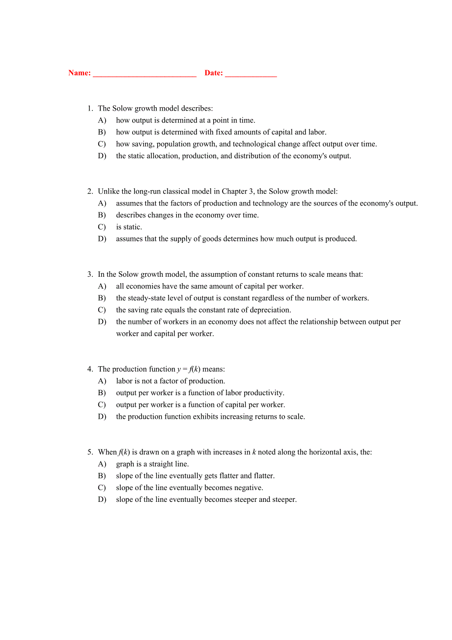 中级宏观经济学付费版题库8经济增长Ⅰ资本积累与人口增长.doc_第1页