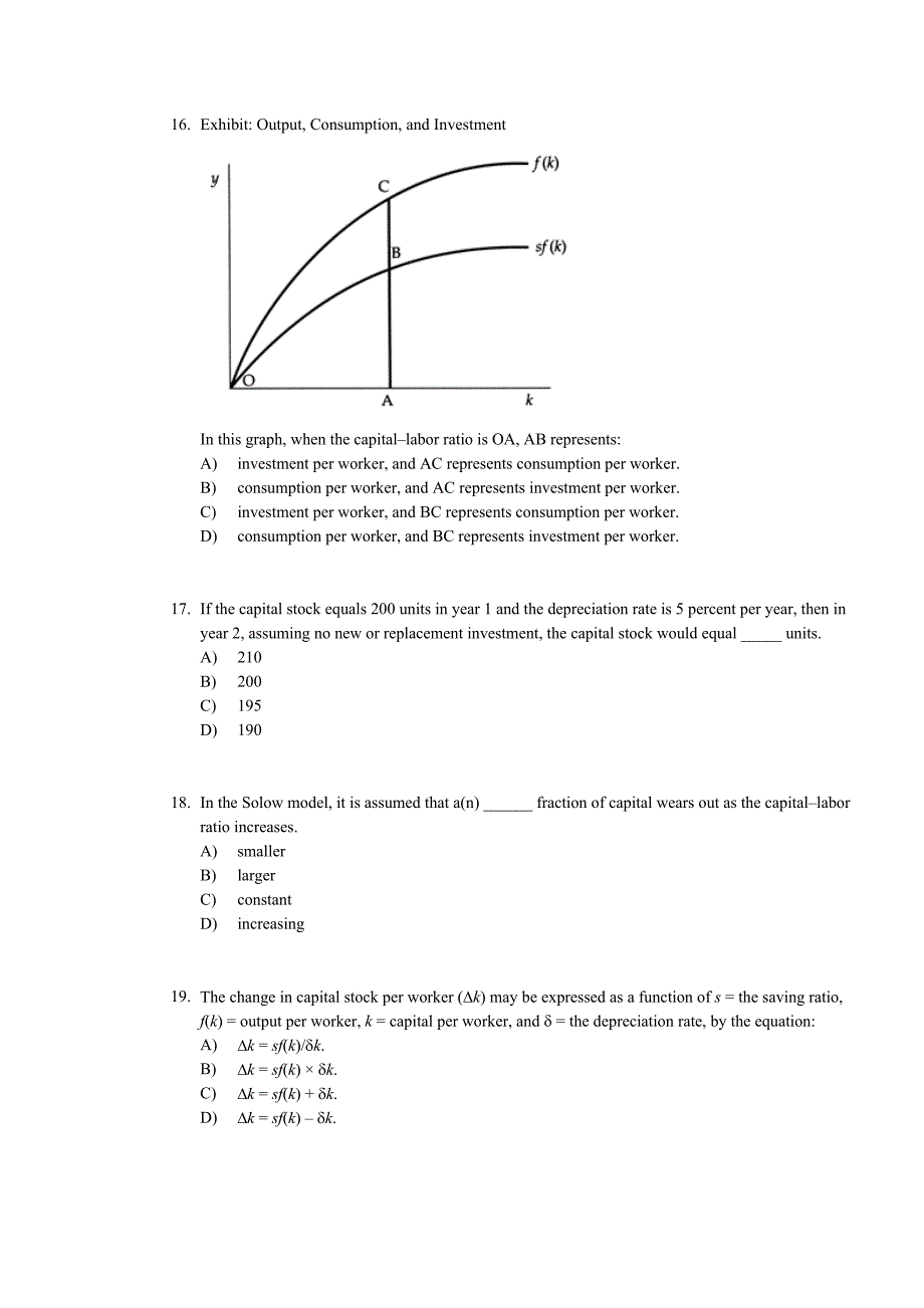 中级宏观经济学付费版题库8经济增长Ⅰ资本积累与人口增长.doc_第4页