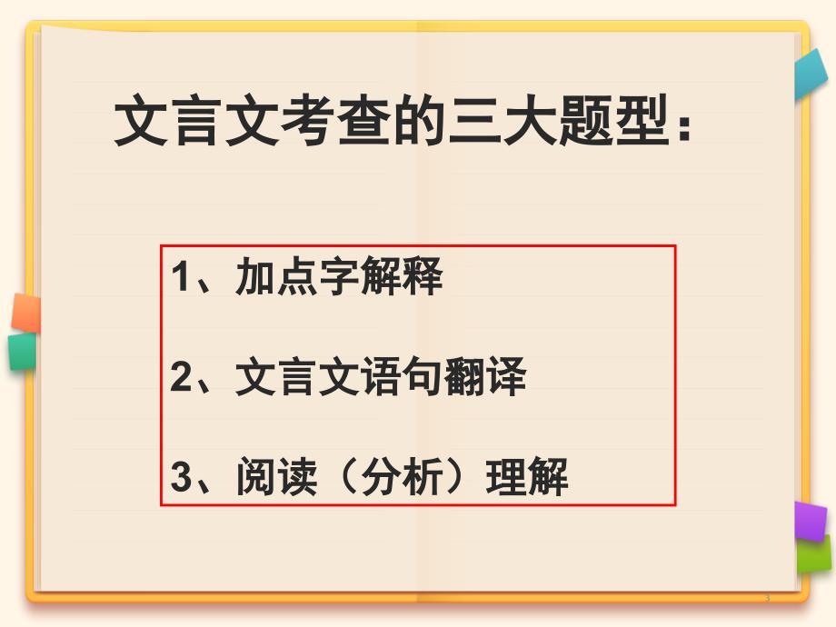 初中文言文阅读答题技巧课堂PPT_第3页