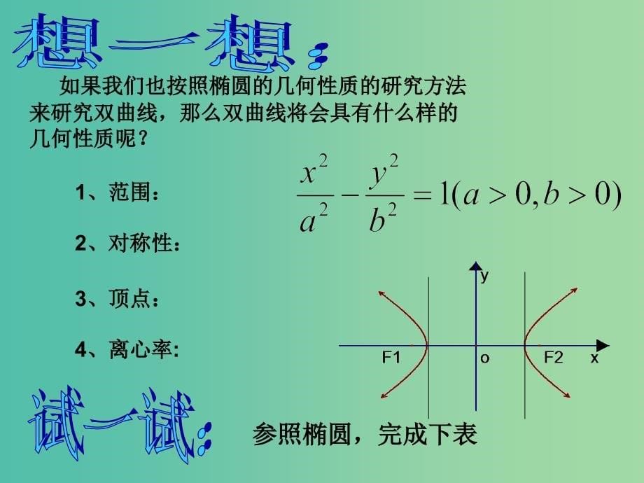 高中数学 2.3.2双曲线的几何性质课件 新人教版选修2-1.ppt_第5页