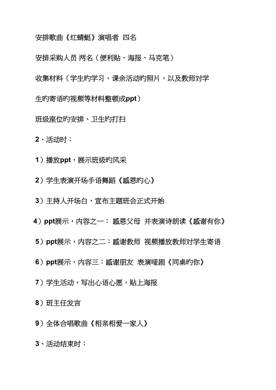 主题班会之初中班会专题策划专题方案_第2页