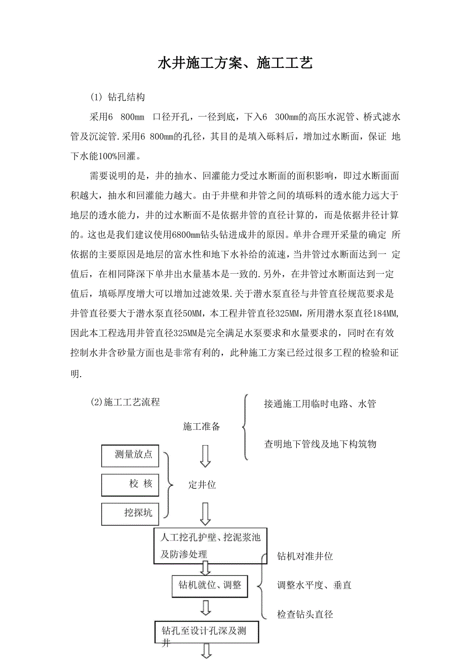 水井施工方案_第1页