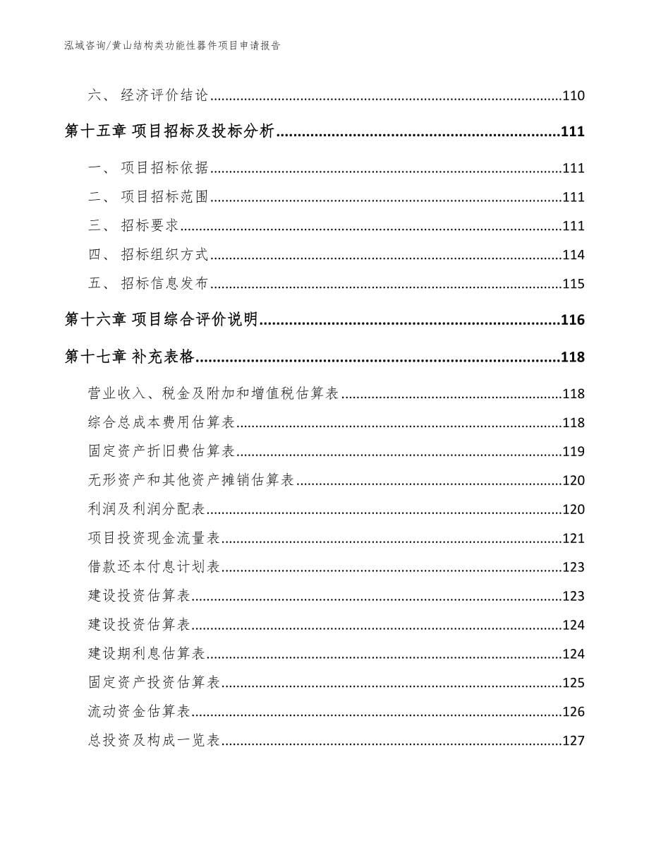 黄山结构类功能性器件项目申请报告【范文模板】_第5页
