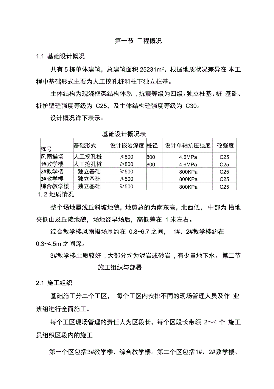 基础施工方案_第1页