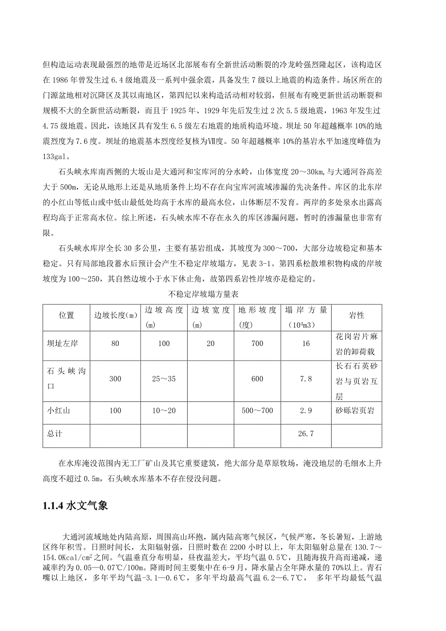 石头峡水电站水利枢纽工程坝体设计说明书毕业设计.doc_第2页