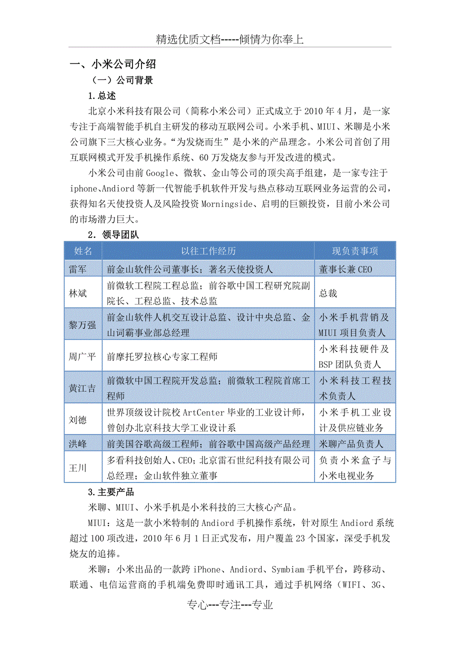 小米公司战略分析报告共19页_第3页