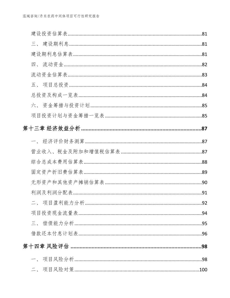 丹东农药中间体项目可行性研究报告模板参考_第5页