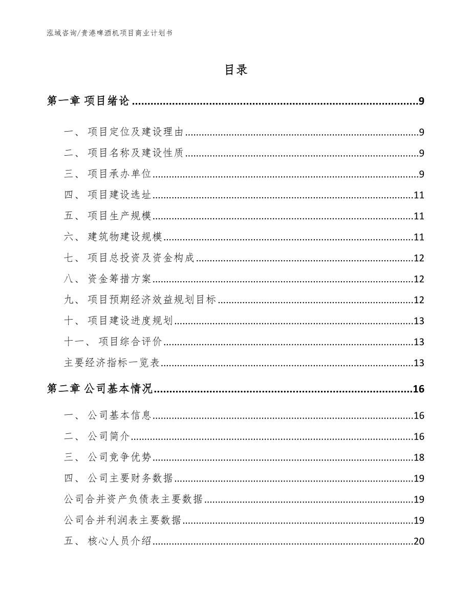 贵港啤酒机项目商业计划书（参考模板）_第2页