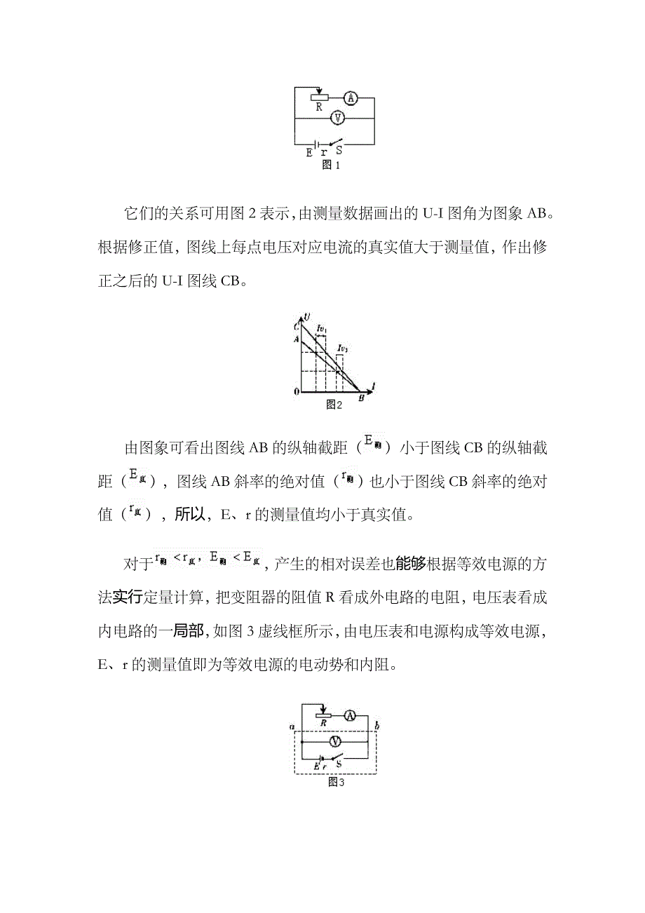 测电源电动势和内阻的误差分析_第2页