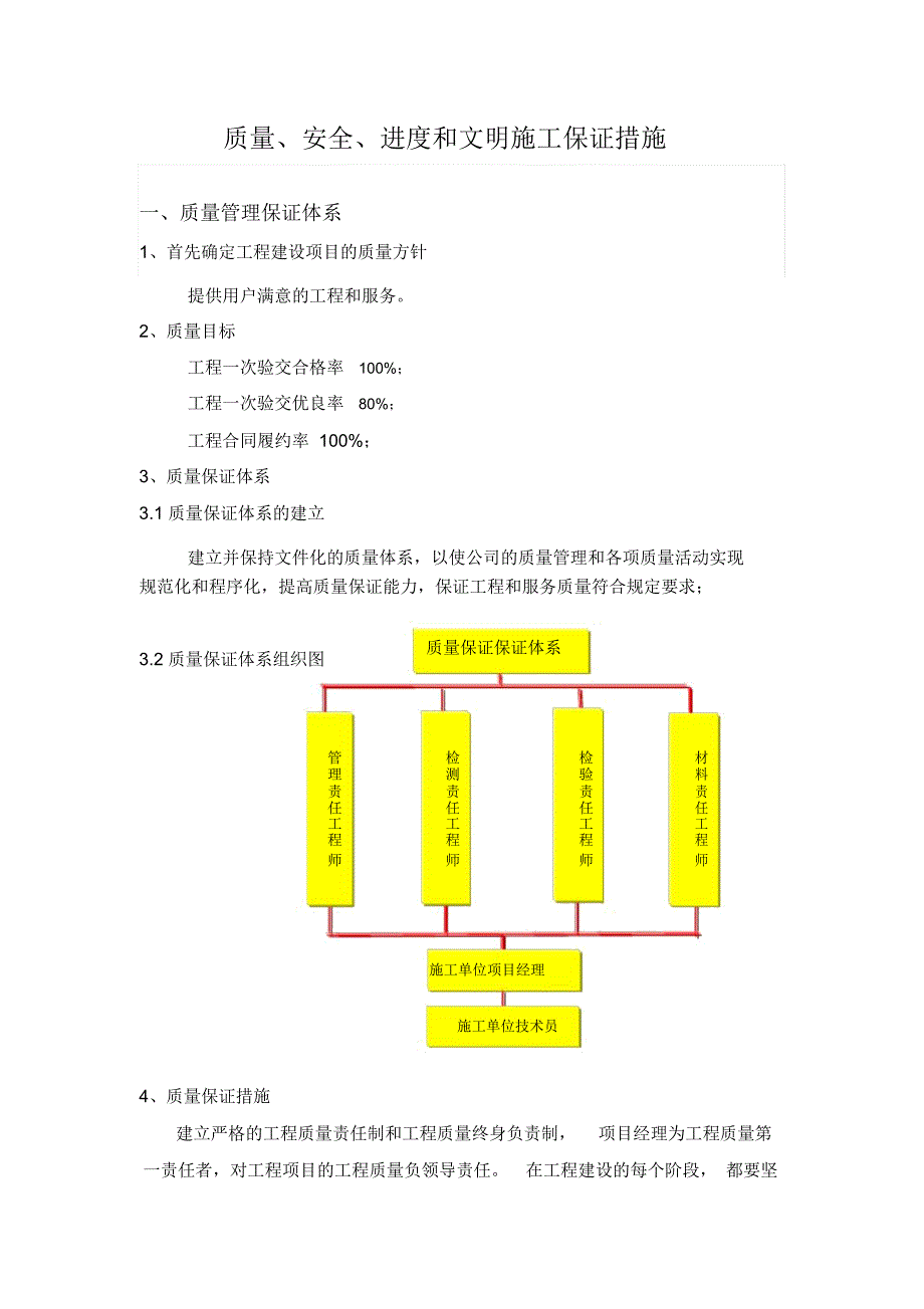 质量、安全、进度和文明施工保证措施_第1页