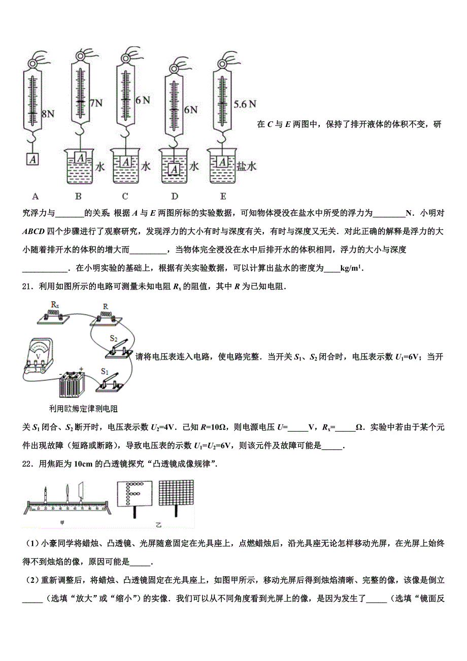 2023届广东省湛江市二十三中学中考试题猜想物理试卷含解析_第5页