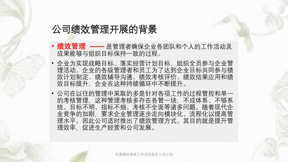 绩效考核工作总结及年工作计划ppt课件_第3页