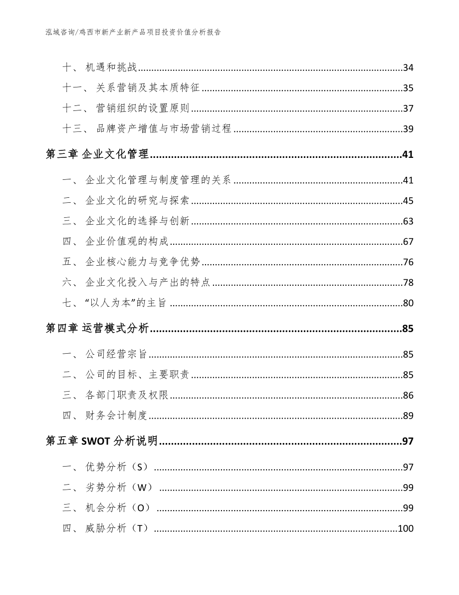 鸡西市新产业新产品项目投资价值分析报告_参考模板_第3页