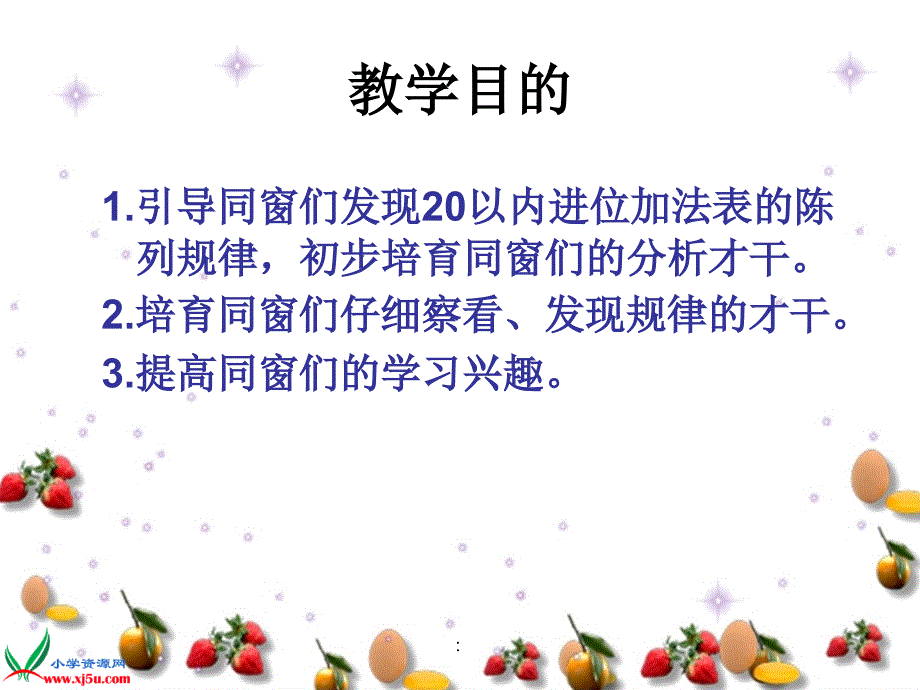 人教新课标数学一年级上册20以内的进位加法整理与复习ppt课件_第2页