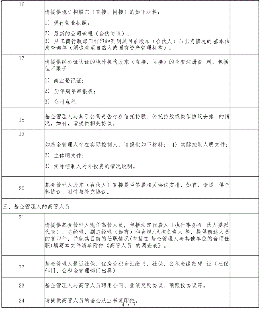 最全私募基金尽调清单_第4页