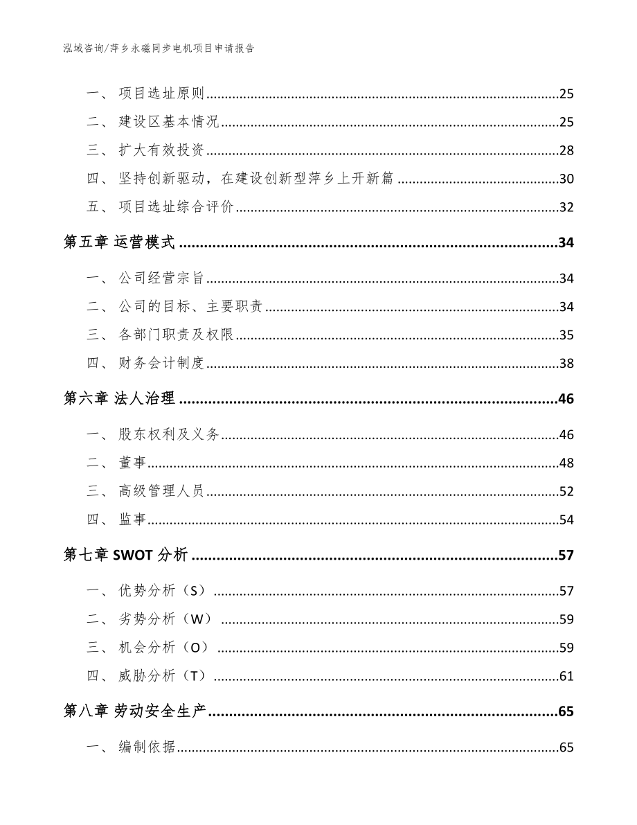 萍乡永磁同步电机项目申请报告【模板范文】_第2页