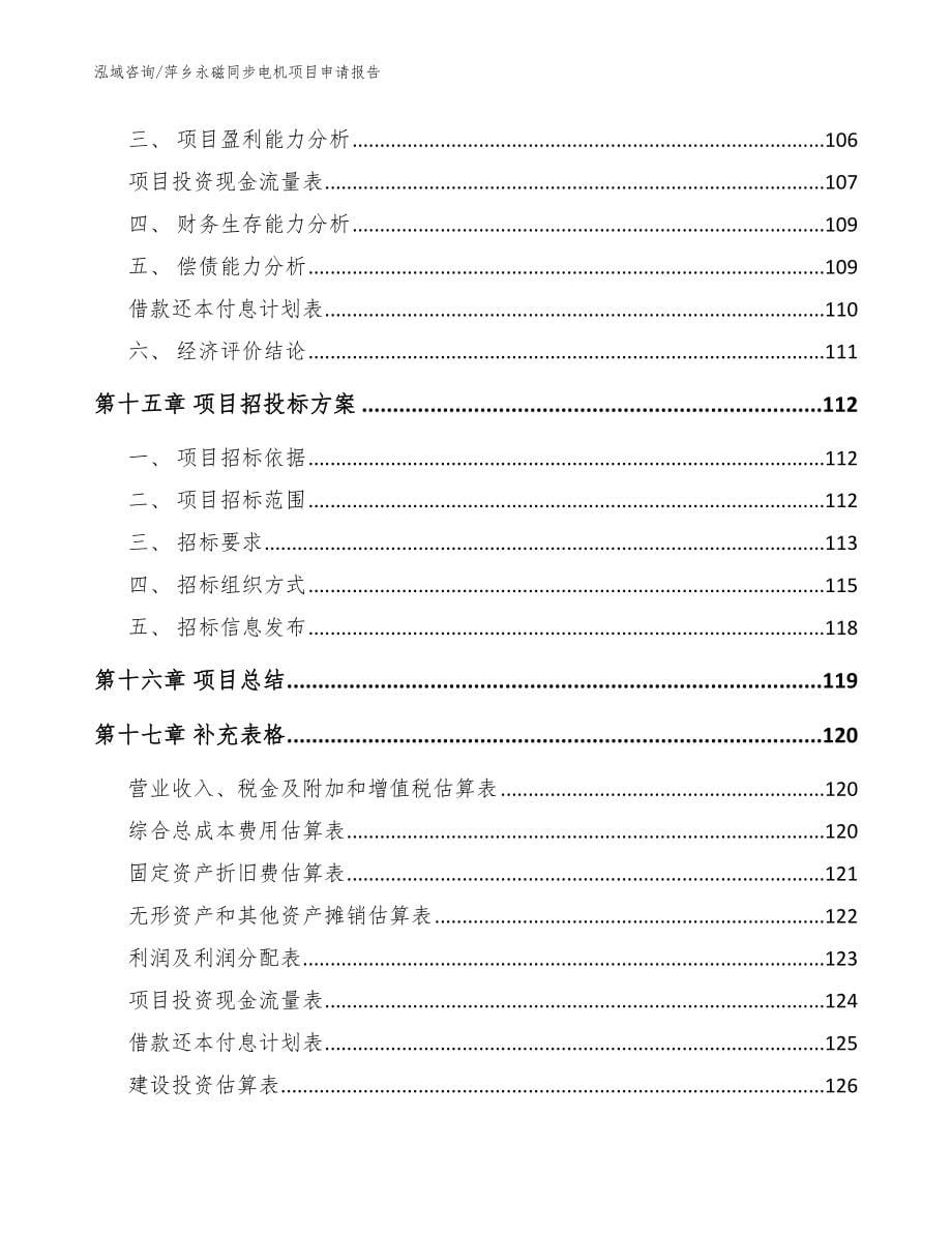 萍乡永磁同步电机项目申请报告【模板范文】_第5页