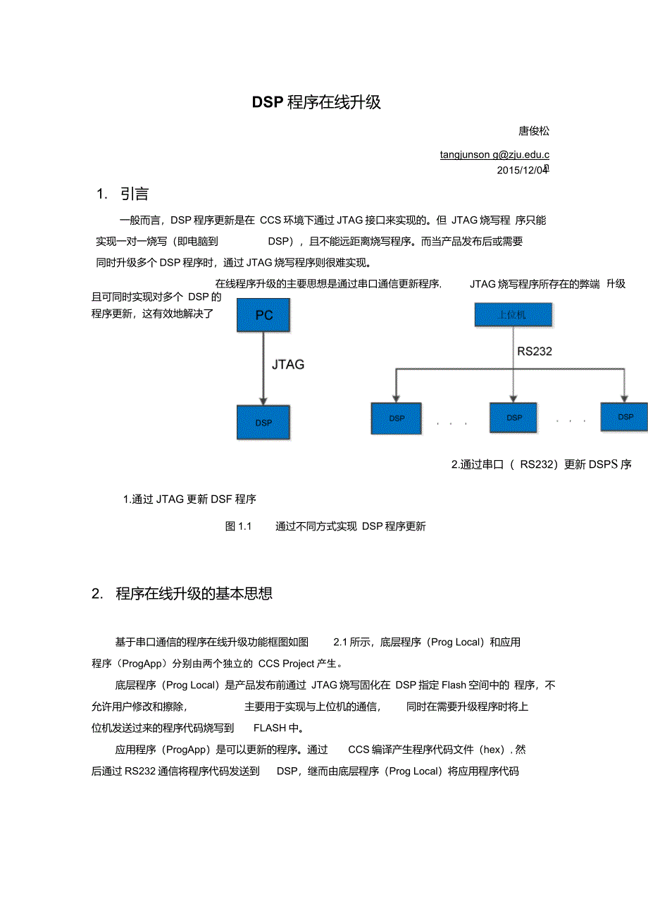 DSP程序在线升级报告(本人觉得最给力的资料)_第1页