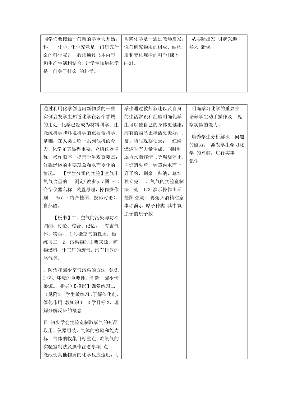 人教版九年级化学上册教案改编版1_第2页