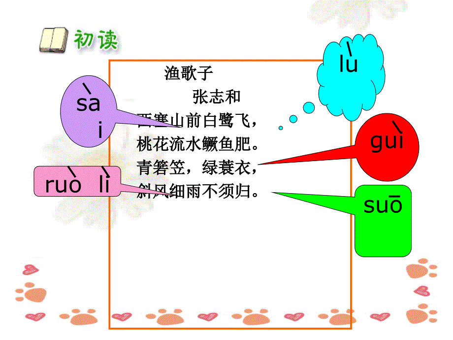 【小学语文】《渔歌子》完整课件_第4页