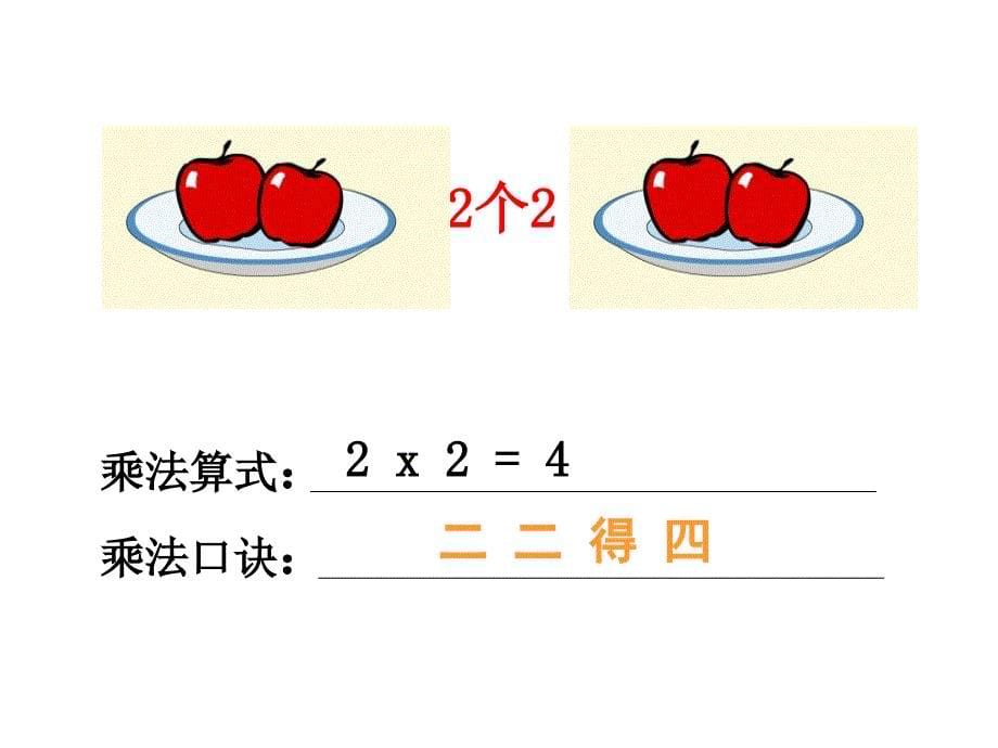 二年级上册数学课件四、表内乘法(一)第3课时 2、3、4的乘法口诀1∣人教新课标 (共14张PPT)_第5页