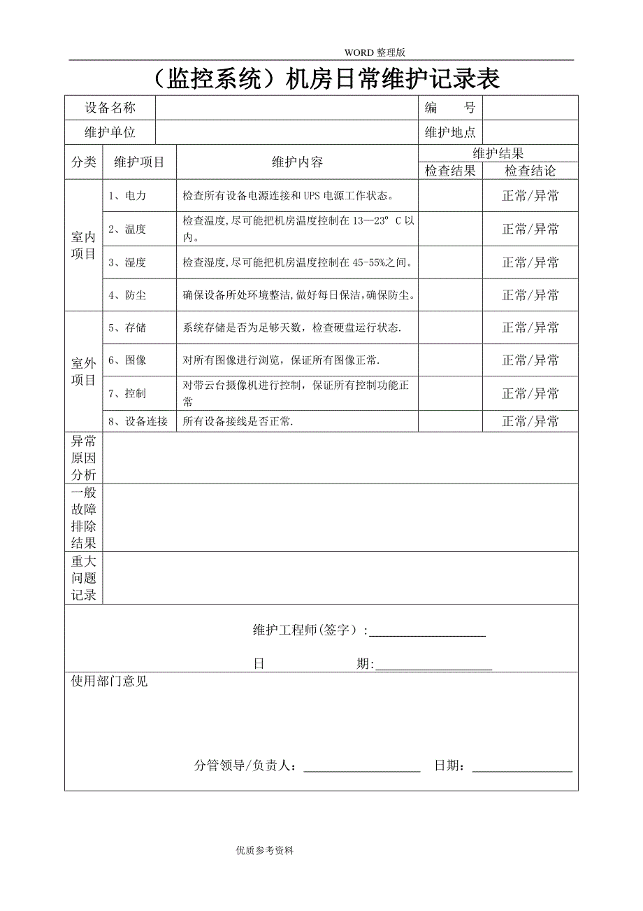 安防监控系统维保表格32436_第3页