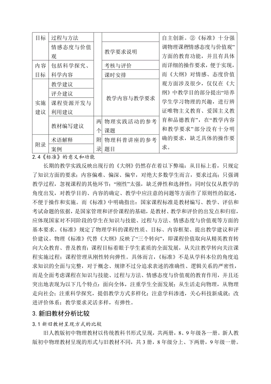 初中物理新旧教材比较分析_第4页