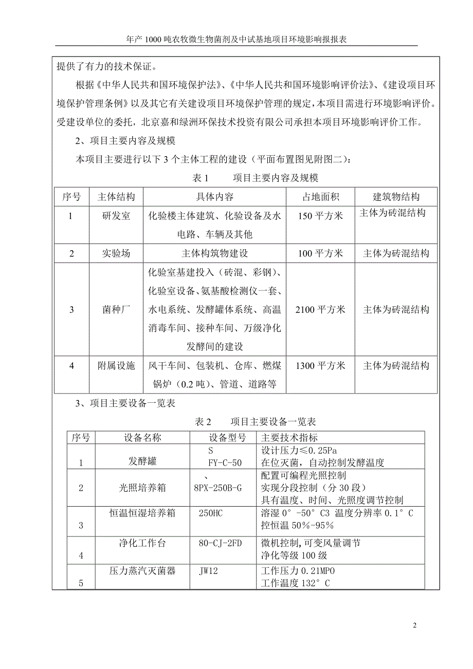 年产1000吨农牧微生物菌剂及中试基地项目建设环境评估报告.doc_第2页